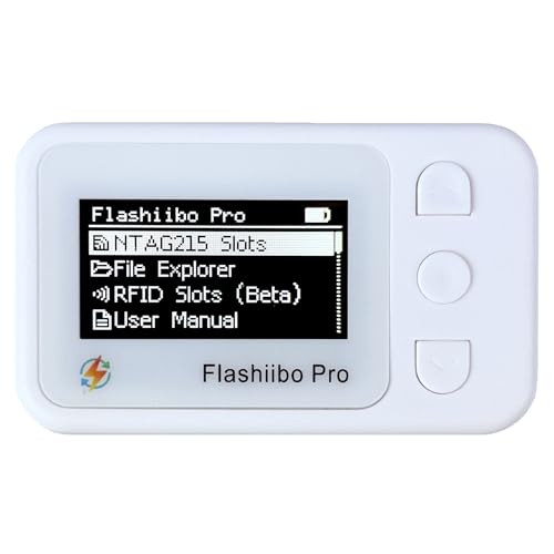 Pro NFC Emulator  NFC Tag Emulator  3000  Saves  Unlimited Rewrite  Auto UID Regen  Rechargeable Battery   1 4 OLED Screen  Compatible with 50  Games on Switch 1 & 2  White