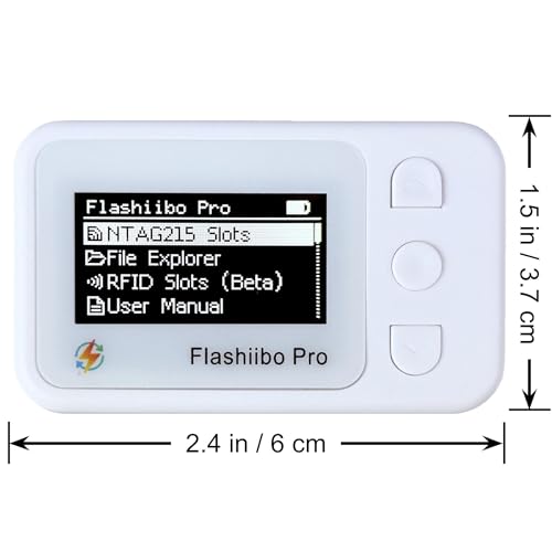 Pro NFC Emulator  NFC Tag Emulator  3000  Saves  Unlimited Rewrite  Auto UID Regen  Rechargeable Battery   1 4 OLED Screen  Compatible with 50  Games on Switch 1 & 2  White