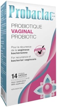 Probaclac Vaginal Probiotic for BV   Bacterial Vaginosis Formula   Clinically Approved   Reduces Recurrence of BV   Balances pH & Maintains Feminine Health   Probiotics for Women  1 