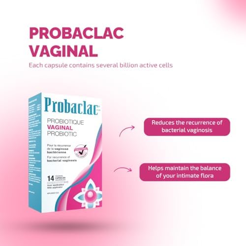 Probaclac Vaginal Probiotic for BV   Bacterial Vaginosis Formula   Clinically Approved   Reduces Recurrence of BV   Balances pH & Maintains Feminine Health   Probiotics for Women  1 