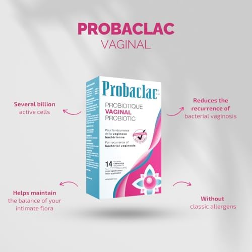 Probaclac Vaginal Probiotic for BV   Bacterial Vaginosis Formula   Clinically Approved   Reduces Recurrence of BV   Balances pH & Maintains Feminine Health   Probiotics for Women  1 