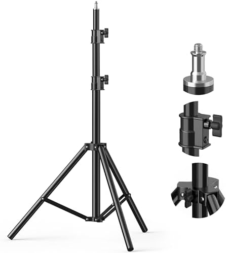 Professional Light Stand Photography 110/9 2ft/280cm  Air Cushioned Photo Video Metal Tripod Stand for Softbox  Studio Light  Reflector  Ring Light  Heavy Duty Max Load 8kg/17 6lb  1/4 Screw