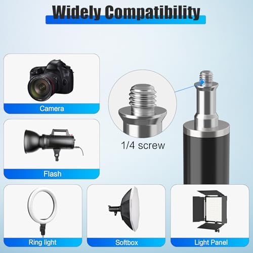 Professional Light Stand Photography 110/9 2ft/280cm  Air Cushioned Photo Video Metal Tripod Stand for Softbox  Studio Light  Reflector  Ring Light  Heavy Duty Max Load 8kg/17 6lb  1/4 Screw