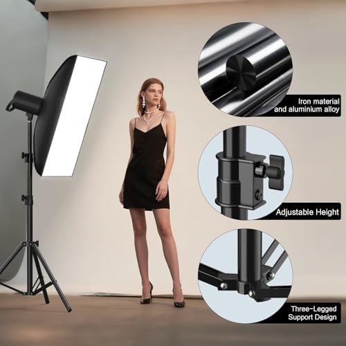 Professional Light Stand Photography 110/9 2ft/280cm  Air Cushioned Photo Video Metal Tripod Stand for Softbox  Studio Light  Reflector  Ring Light  Heavy Duty Max Load 8kg/17 6lb  1/4 Screw