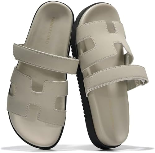 Talla 8 Project Cloud 100  Genuine Leather Sandals for Women Footwear   Stylish Womens Sandals with Plush & Soft Insole   Non Slip and Water Resistant Beach Sandals Slides for Women  Mayvy