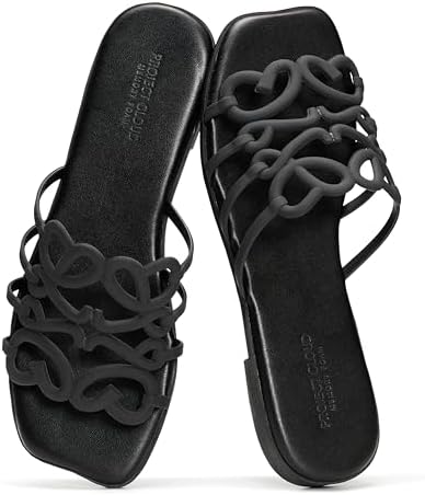 Talla 7, Project Cloud Womens Sandals with Memory Foam   Eco Crafted Leather Sandals for Women 2026   Flats   Non Slip & Comfortable Sandals Women  Lisa