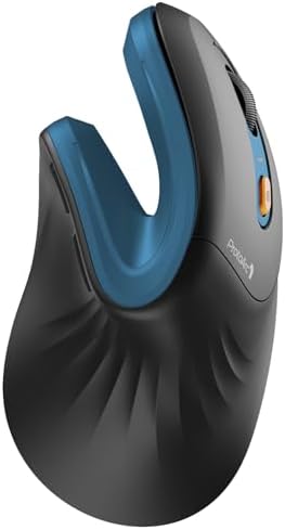 ProtoArc Ergonomic Mouse  EM11 NL Bluetooth Rechargeable Wireless Vertical Mouse  3 Multi Device Connectivity for Computer/PC/Laptop  2 4GHz USB A Optical Mice for Windows  Mac OS  Black