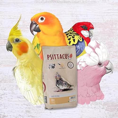 Psittacus Mini Hand Feeding Formula 2 2 lb   Diet for Baby Cockatiels  Conures and Galah Cockatoo   Premium Food for Birds  100  no GMO