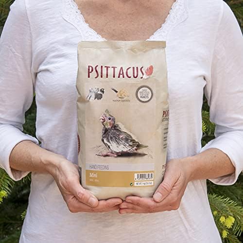 Psittacus Mini Hand Feeding Formula 2 2 lb   Diet for Baby Cockatiels  Conures and Galah Cockatoo   Premium Food for Birds  100  no GMO