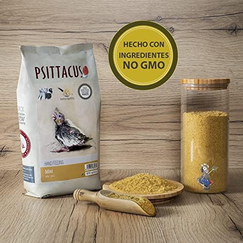 Psittacus Mini Hand Feeding Formula 2 2 lb   Diet for Baby Cockatiels  Conures and Galah Cockatoo   Premium Food for Birds  100  no GMO