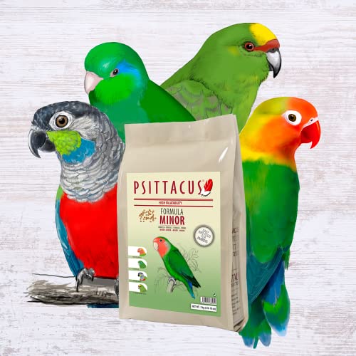Psittacus Minor   Complete Pellet Diet for Lovebirds  Parrotlets and Green Cheeks   Premium Food for Birds  100  no GMO  6 6 lb