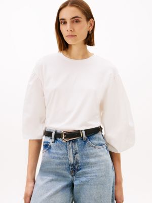 Talla M, Puff Sleeve T Shirt
