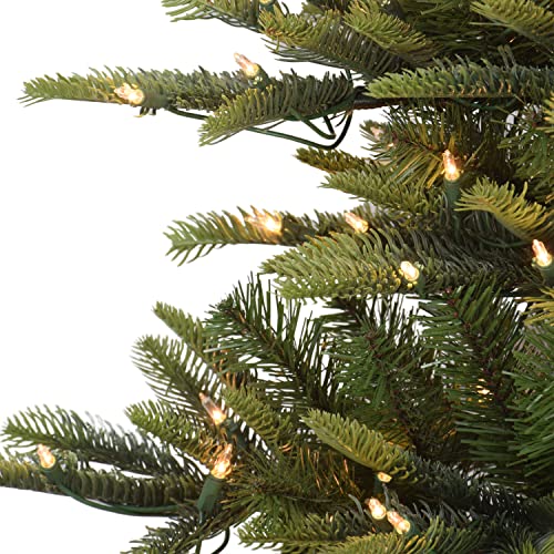 Puleo International 4 5 Foot Pre Lit Aspen Fir Artificial Christmas Tree with 250 UL Listed Clear Lights  Green