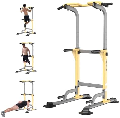 Pull Up Dip Station For Home Gym Strength Training Fitness Workout Station Chin Ups Push Ups Pull Ups Dip Ups 330LBS T055CDC