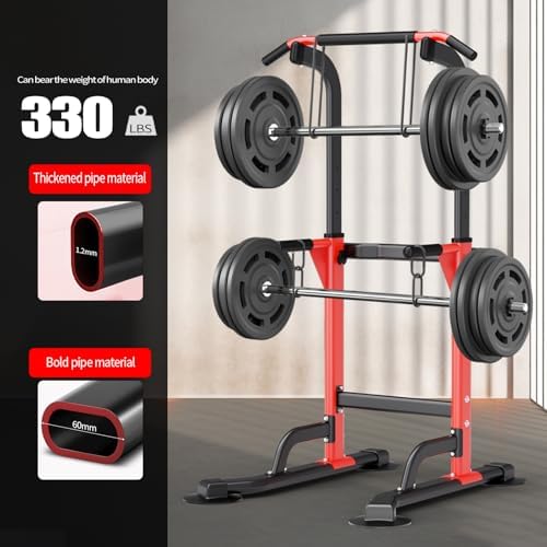 Pull Up Dip Station For Home Gym Strength Training Fitness Workout Station Chin Ups Push Ups Pull Ups Dip Ups 330LBS T055CDC