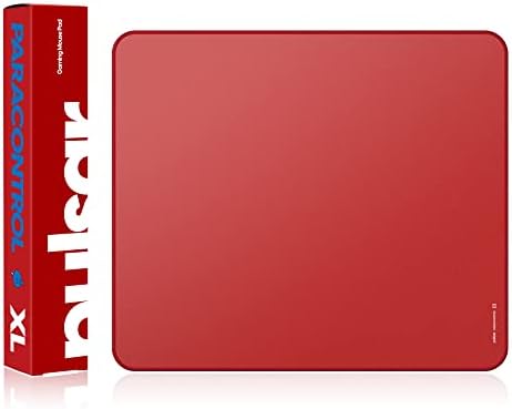 Pulsar   Paracontrol XL  Expanded Size  Esports Level Premium Gaming Mouse Pad v2   Medium to High Speed Pad Stitched Edge Durable Hybrid Top Surface 16 5 x 19 3  XL  Red 