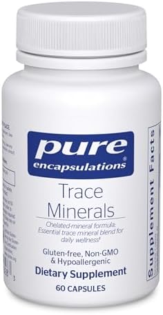 Pure Encapsulations Trace Minerals   Multimineral Supplement   Mineral Supplement   Supports Metabolism & Cellular Function    Gluten Free & Vegan   60 Capsules