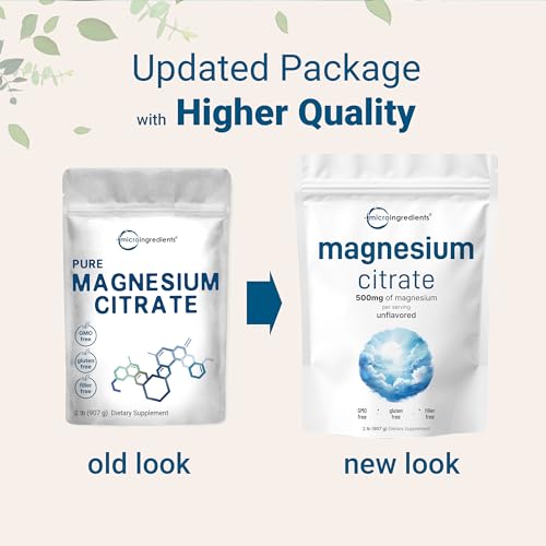 Pure Magnesium Powder 2lbs Magnesium Citrate Powder Unflavored Relaxation and Nutrient Utilization Easily Absorbed Non GMO Vegan