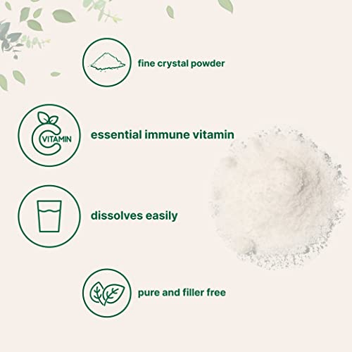 Pure Vitamin C Crystal Powder Water Soluble Vitamin C 1000mg Per Serving 1 KG 2 2 Pounds Immune Vitamins and Strong Antioxidant Pure Ascorbic Acid Powder Supplement