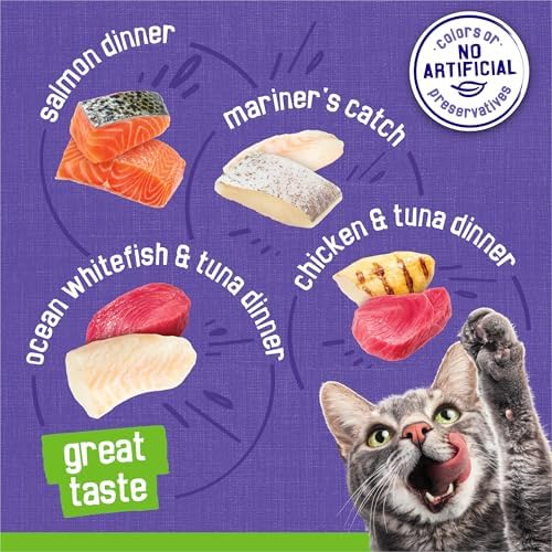 Purina Friskies Pate Wet Cat Food Variety Pack Seafood and Chicken Pate Favorites   48 ct  Can