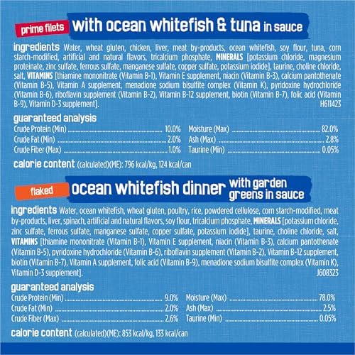 Purina Friskies Wet Cat Food Variety Pack  Oceans of Delight Flaked and Prime Filets   48 ct  Can