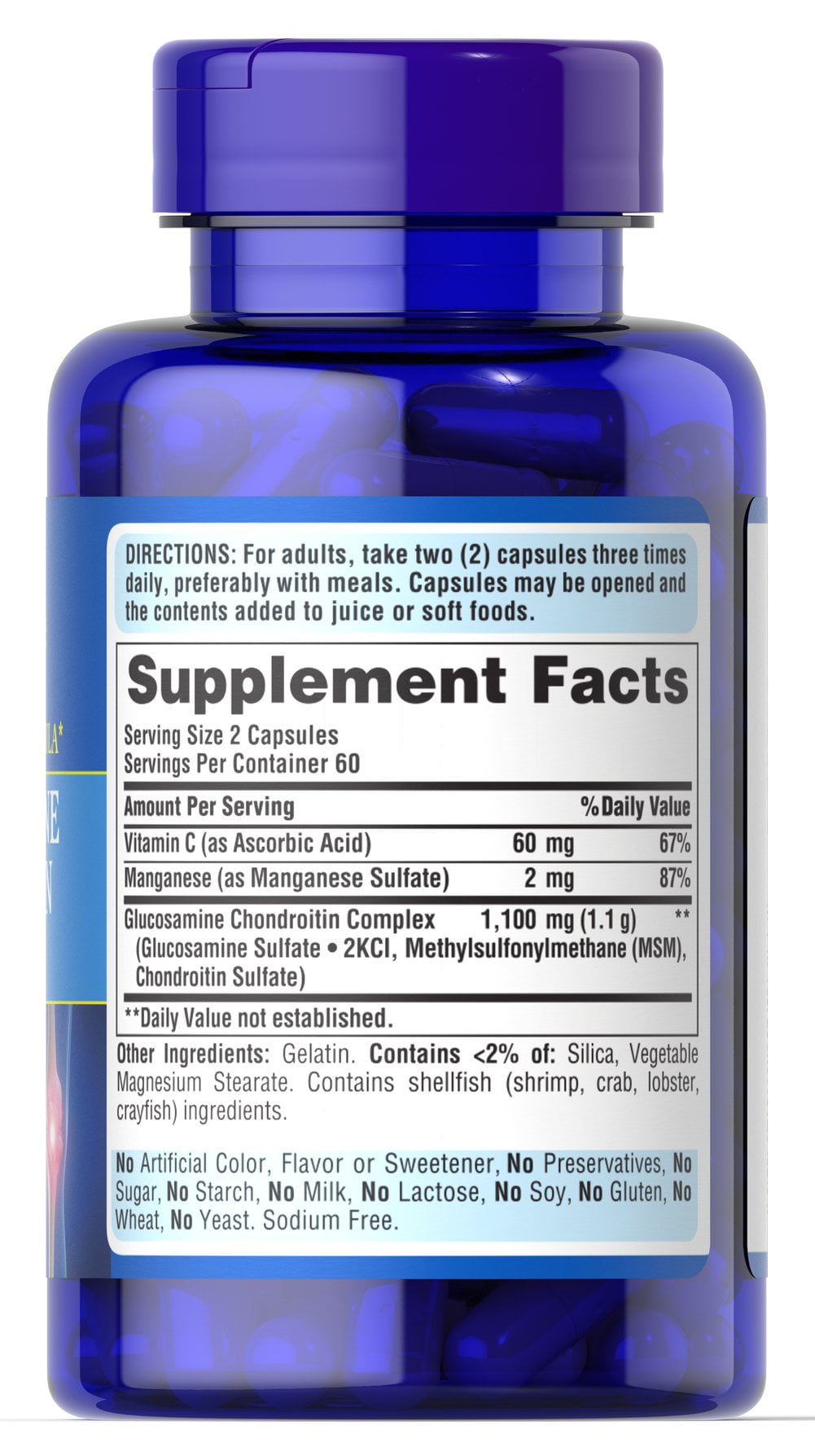 Puritans Pride Glucosamine Chondroitin Complex Capsules  120 Count