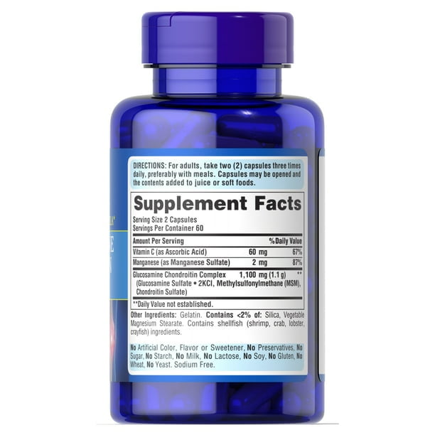 Puritans Pride Glucosamine Chondroitin Complex Capsules  120 Count