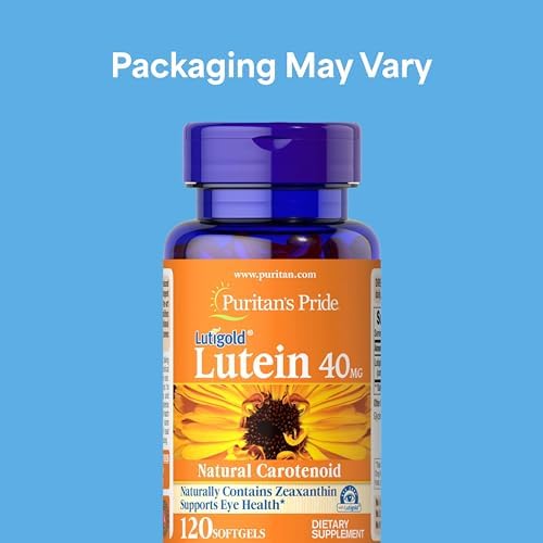 Puritans Pride Premium Lutigold  Lutein Carotenoid 40mg with Zeaxanthin for Men and Women  Dietary Supplement for Eye Health Support  8 Month Supply  120 Easy to Swallow Softgels  2 Pack