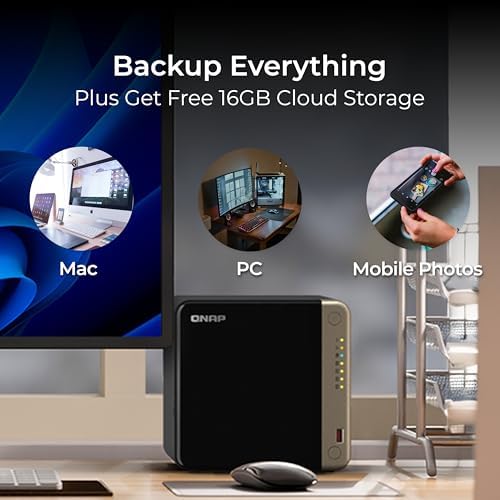 QNAP TS 264 8G 24WD US 2 Bay High Performance Desktop NAS with 4TB Storage Capacity  Preconfigured RAID1 WD Red Plus HDD Bundle