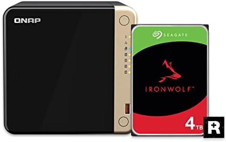 QNAP TS 264 8G 24WD US 2 Bay High Performance Desktop NAS with 4TB Storage Capacity  Preconfigured RAID1 WD Red Plus HDD Bundle