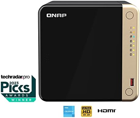 QNAP TS 264 8G 24WD US 2 Bay High Performance Desktop NAS with 4TB Storage Capacity  Preconfigured RAID1 WD Red Plus HDD Bundle