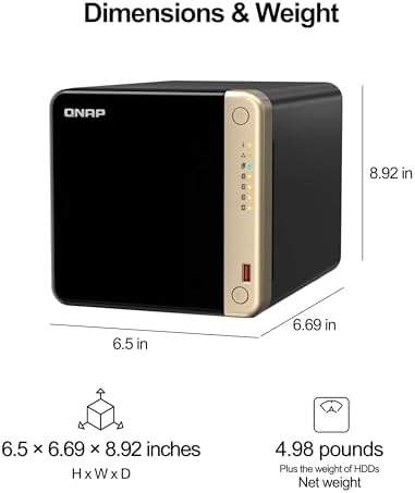 QNAP TS 264 8G 24WD US 2 Bay High Performance Desktop NAS with 4TB Storage Capacity  Preconfigured RAID1 WD Red Plus HDD Bundle