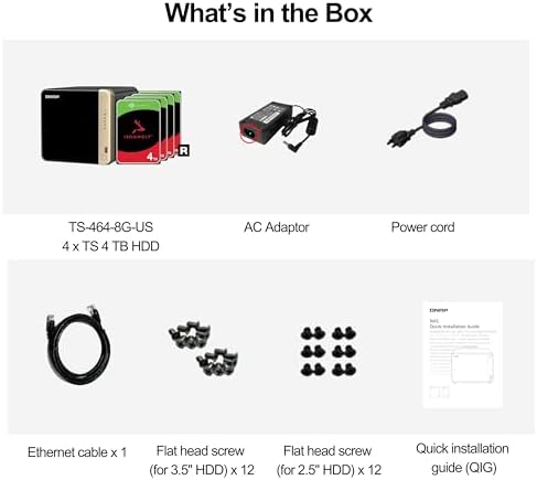 QNAP TS 264 8G 24WD US 2 Bay High Performance Desktop NAS with 4TB Storage Capacity  Preconfigured RAID1 WD Red Plus HDD Bundle