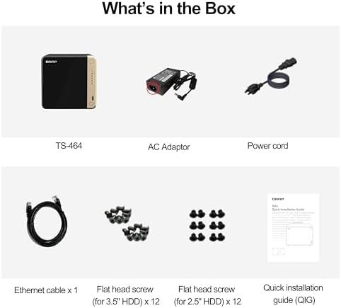 QNAP TS 264 8G 24WD US 2 Bay High Performance Desktop NAS with 4TB Storage Capacity  Preconfigured RAID1 WD Red Plus HDD Bundle