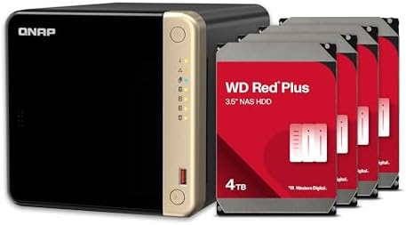 QNAP TS 264 8G 24WD US 2 Bay High Performance Desktop NAS with 4TB Storage Capacity  Preconfigured RAID1 WD Red Plus HDD Bundle