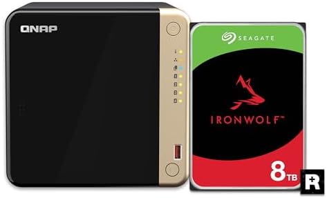 QNAP TS 264 8G 24WD US 2 Bay High Performance Desktop NAS with 4TB Storage Capacity  Preconfigured RAID1 WD Red Plus HDD Bundle