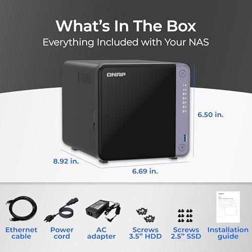 QNAP TS 432X 4G US 4 Bay 10GbE Desktop NAS with ARM Alpine AL524 Quad core Processor and 4 GB DDR4 RAM  Diskless 