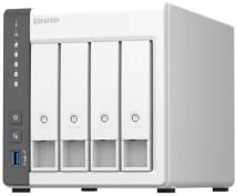 QNAP TS 433 4G US 4 Bay NAS with Quad core Processor  4 GB DDR4 RAM and 2 5GbE Network  Diskless 