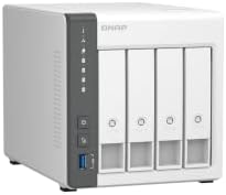 QNAP TS 433 4G US 4 Bay NAS with Quad core Processor  4 GB DDR4 RAM and 2 5GbE Network  Diskless 
