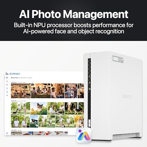 QNAP TS 433 4G US 4 Bay NAS with Quad core Processor  4 GB DDR4 RAM and 2 5GbE Network  Diskless 