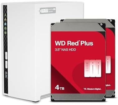 QNAP TS 433 4G US 4 Bay NAS with Quad core Processor  4 GB DDR4 RAM and 2 5GbE Network  Diskless 