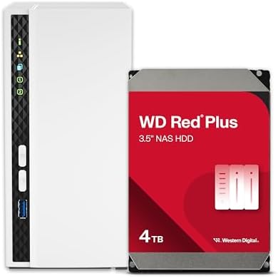 QNAP TS 433 4G US 4 Bay NAS with Quad core Processor  4 GB DDR4 RAM and 2 5GbE Network  Diskless 