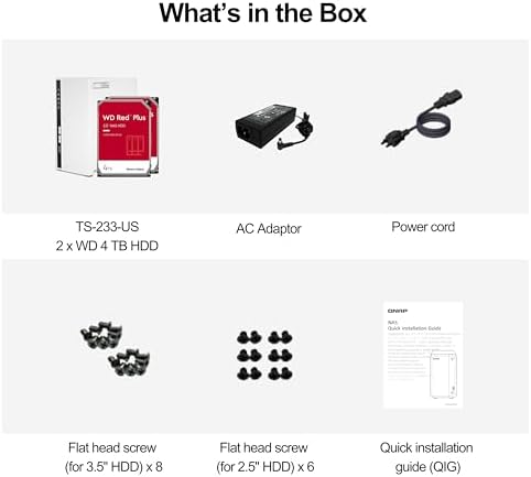 QNAP TS 433 4G US 4 Bay NAS with Quad core Processor  4 GB DDR4 RAM and 2 5GbE Network  Diskless 