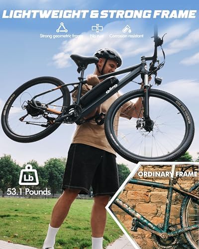 Qlife Electric Bike for Adults/Teens Racer 28MPH 21 Speed Peak 1200W Brushless Motor Adult Electric Bicycles  48V 10 4Ah Removable Battery Mountain Ebike  Up to 55 Miles  27 5X2 1 Tire E Bike