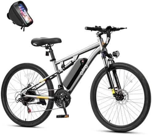 Qlife Electric Bike for Adults/Teens Racer 28MPH 21 Speed Peak 1200W Brushless Motor Adult Electric Bicycles  48V 10 4Ah Removable Battery Mountain Ebike  Up to 55 Miles  27 5X2 1 Tire E Bike