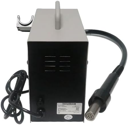 Quick 857DW+ - Estación de soldadura ajustable para pistola de aire caliente, 580 W de alta potencia, control de temperatura de precisión, 4 boquillas incluidas, calentamiento rápido para retrabajo
