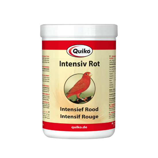 Quiko Intensive Red 500 g, suplemento alimenticio para aves con factor rojo