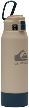 Quiksilver Redondo 32oz Double Wall Stainless Steel Water Bottle  Reusable Sports Bottle with Leak Proof Lid  Non Slip Rubber Base  Carrier Handle  insulated Tumblers  24H Hot & Cold Beverage