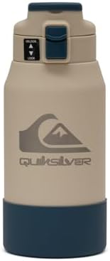 Quiksilver Redondo 32oz Double Wall Stainless Steel Water Bottle  Reusable Sports Bottle with Leak Proof Lid  Non Slip Rubber Base  Carrier Handle  insulated Tumblers  24H Hot & Cold Beverage