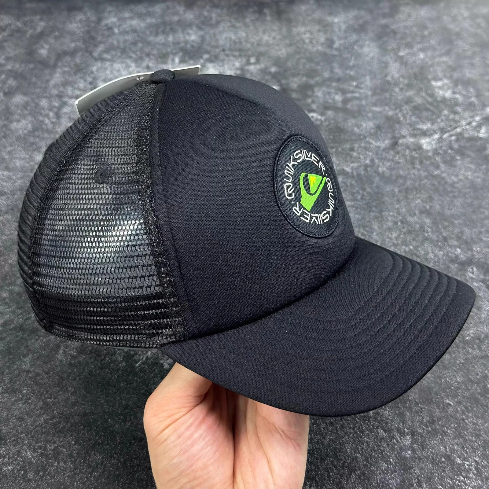 Quiksilver Trucker Snapback Mesh Back Black OSFM Surf Hat